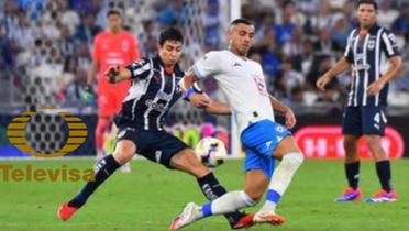 Cruz Azul vs Monterrey con el logo de Televisa