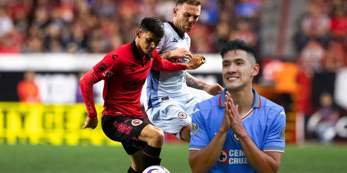 Cruz Azul vs Xolos y Antuna con las manos juntas