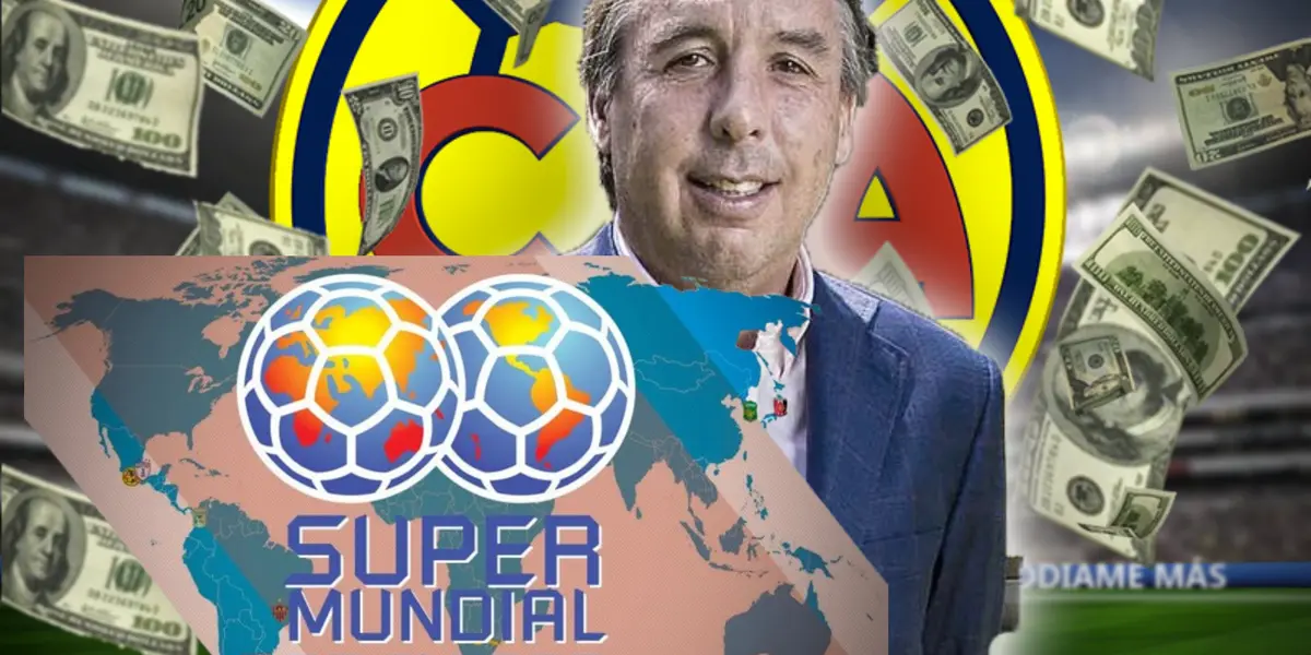 Emilio Azcárraga con el fondo del escudo del América / Ódiame Más 