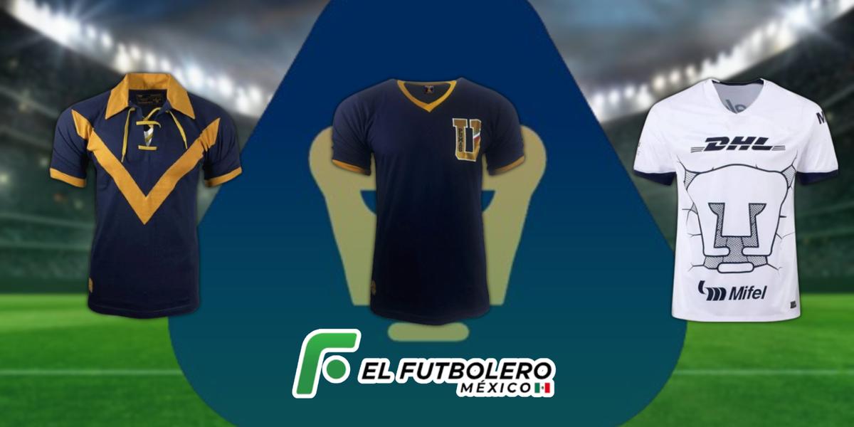 Evolución del uniforme de los Pumas de la UNAM a lo largo del tiempo. | (Especial)