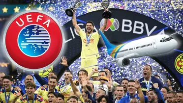 Festejo de los jugadores del América tras el bicampeonato