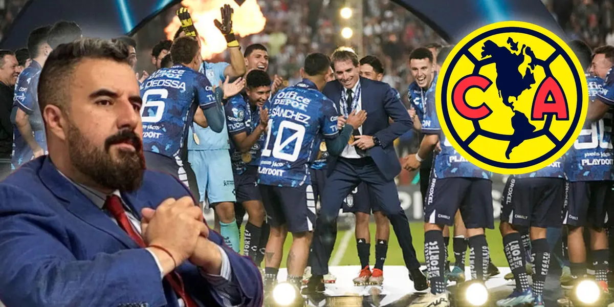 Festejos de Pachuca tras levantar la Concacaf Champions Cup