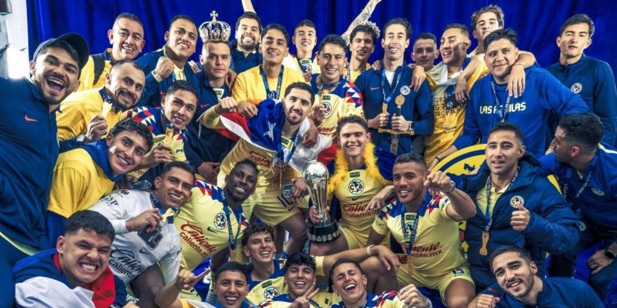 Festejos del club América luego de obtener el título (fuente: Club América) 