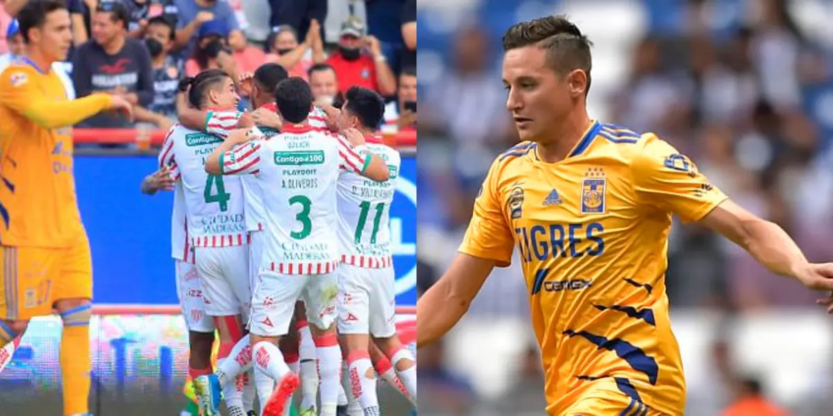 Florian Thauvin estuvo desaparecido en el encuentro de Tigres vs Necaxa.