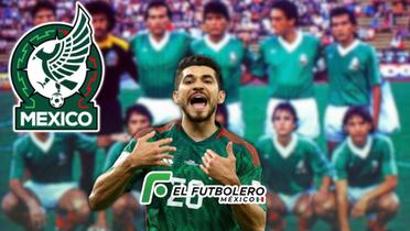 Henry Martín portando una camiseta de México con 3 colores. | Foto: TV Azteca