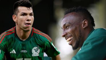 Hirving Lozano jugando un partido amistoso con México en los Estados Unidos (Fuente: Mexsports) 