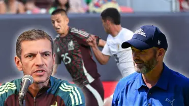 Jaime Lozano durante la conferencia de prensa de México ante Uruguay