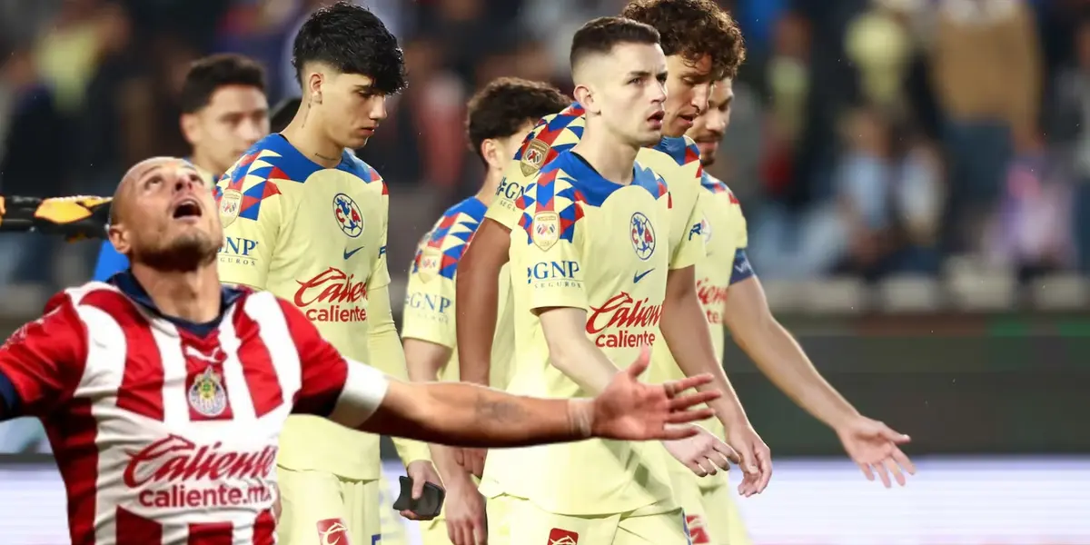 Javier Hernández junto a jugadores del América / FOTO AFP