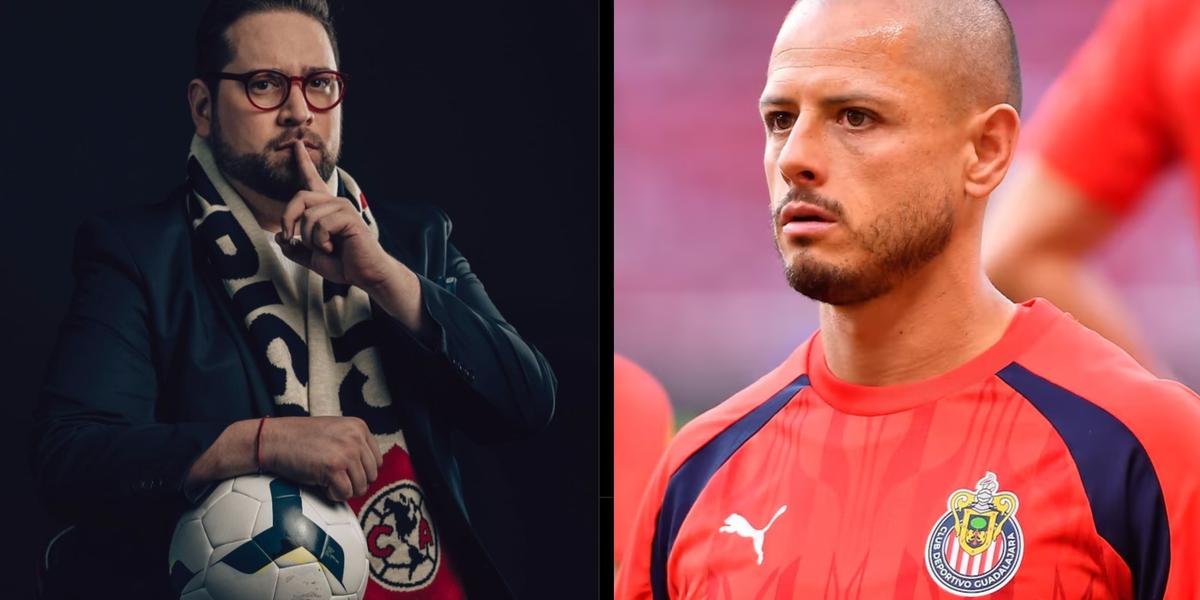 Juan Carlos Zúñiga en una foto en estudio y Javier Hernández en el campo de juego (fuente: IG Juan Carlos Zúñiga y Mexsports) 