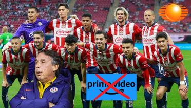 Jugadores de Chivas, Azcárraga y logo de televisa