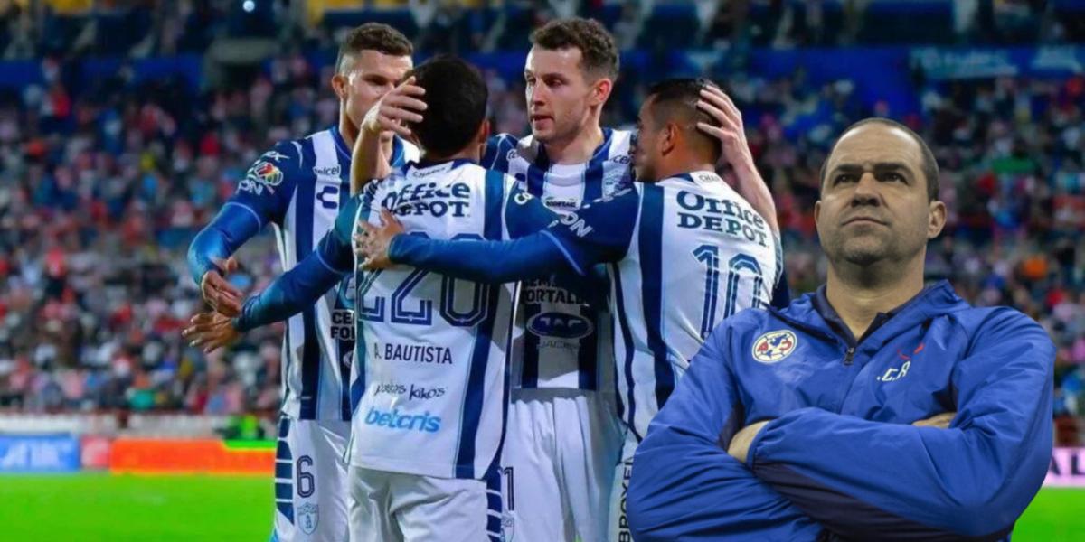 Jugadores de Pachuca festejando gol de Idrissi (Fuente: MEXSPORT)