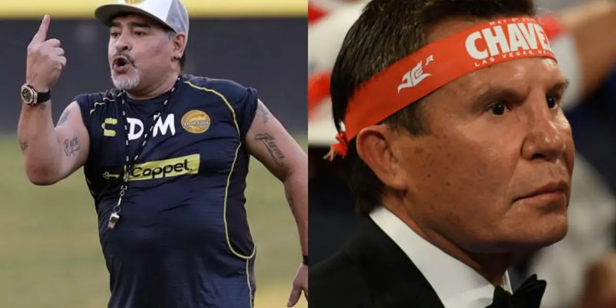 Julio César Chávez y el día en el que puso todo para salvar a Diego Armando Maradona de sus problemas extra cancha.