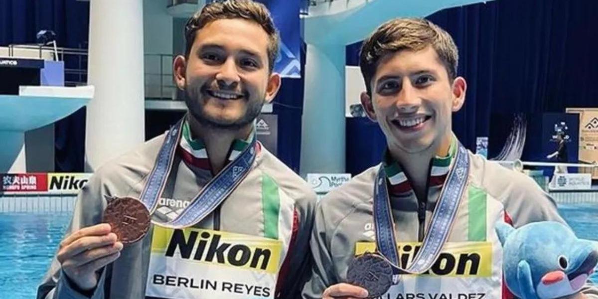 Kevin Berlín y Randal Willars en el Mundial de Deportes Acuáticos. (Foto: Instagram Kevin Berlín)