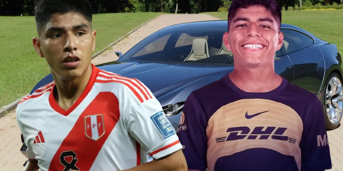 La diferencia del coche que usaba Piero Quispe en Perú al de México con Pumas 