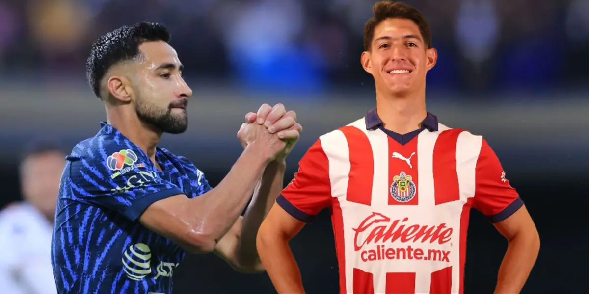 Luis Fuentes con la playera del América / Luis Castillo en su presentación con Chivas