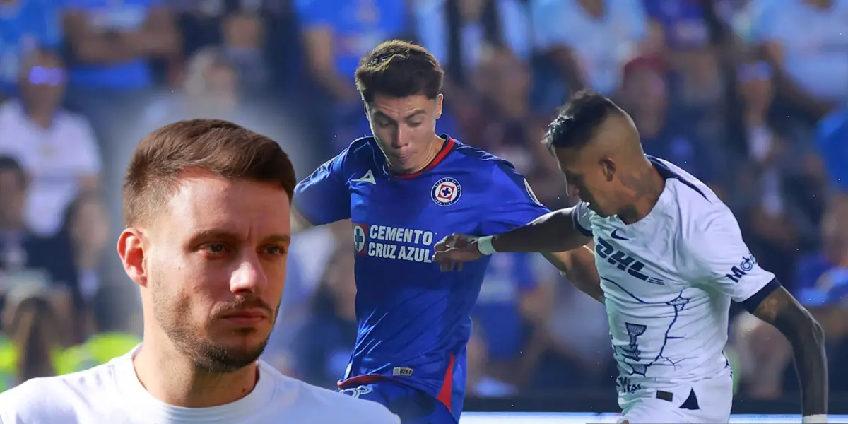 Martín Anselmi dirigiendo a Cruz Azul ante Pumas / Foto: Getty Images