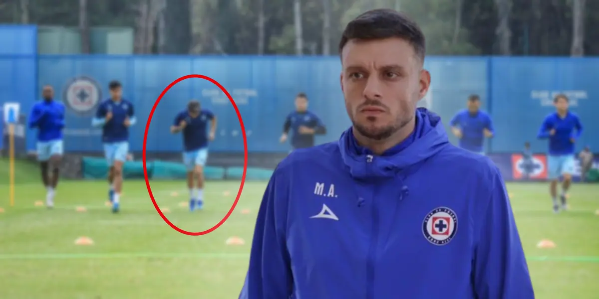 Martín Anselmi durante los entrenamientos en La Noria