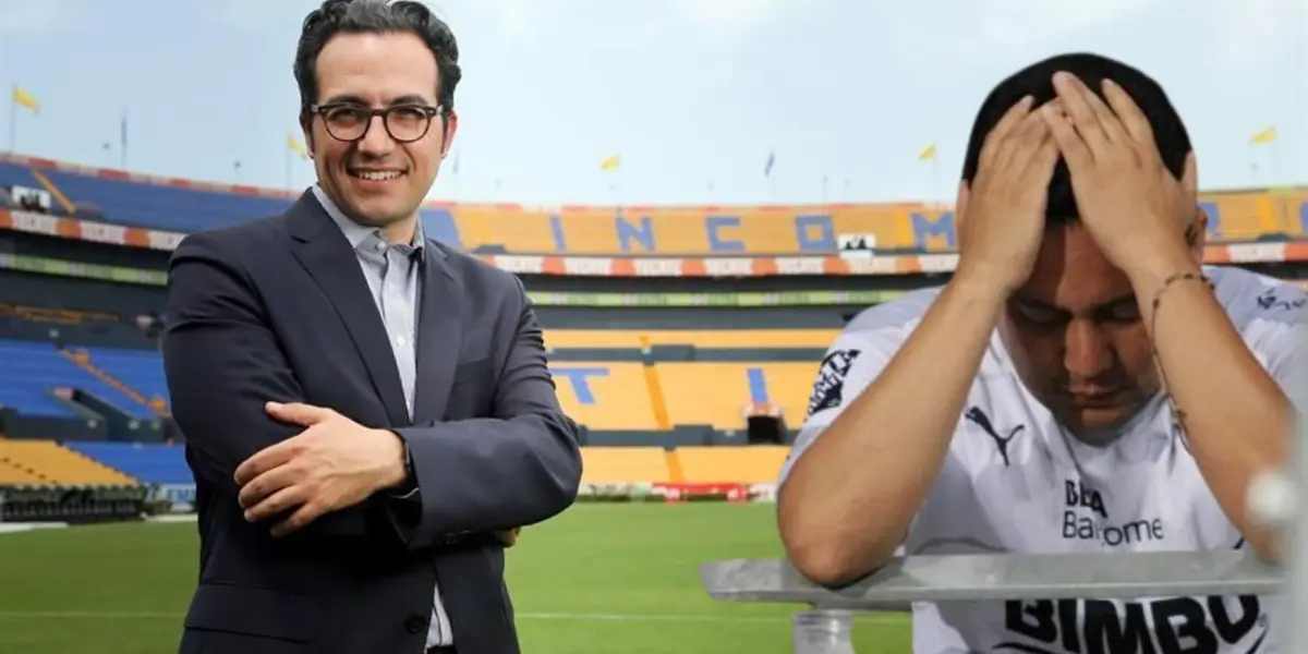 Mauricio Culebro en el 'Volcán' y aficionado de Rayados triste | Foto: El Norte