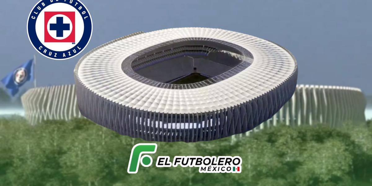 Modelo de cómo se vería el nuevo estadio de Cruz Azul. | Foto: X