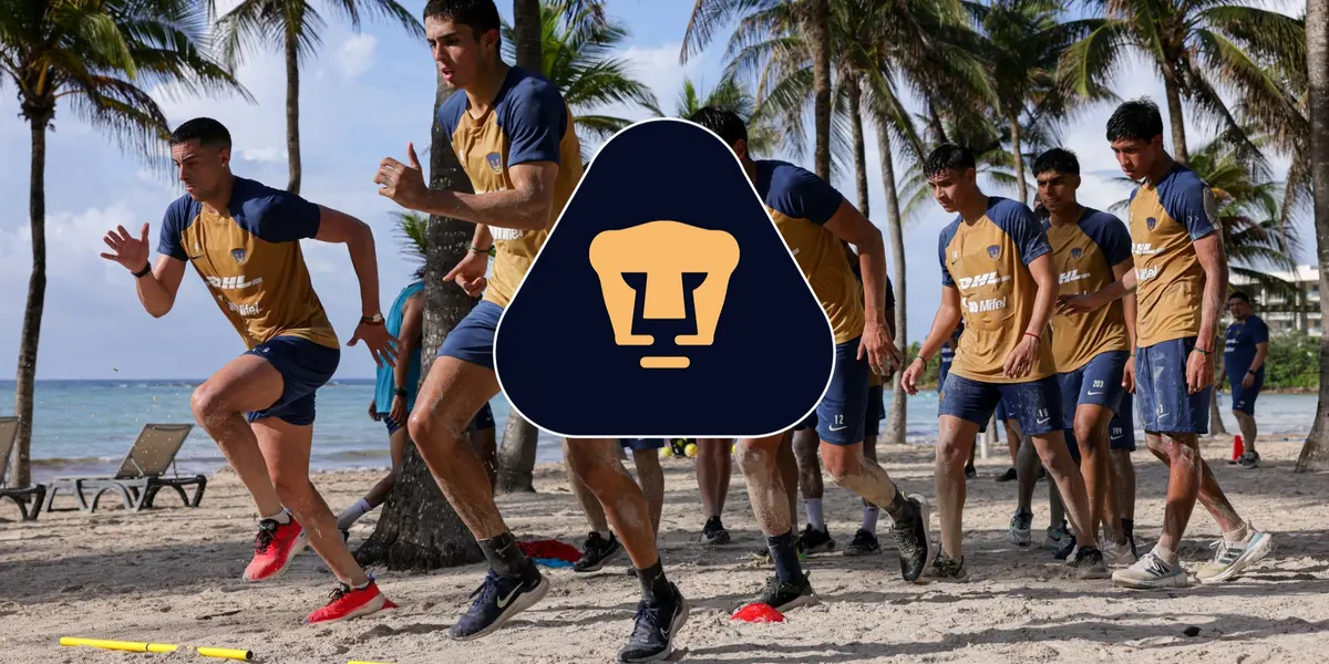 Pumas entrenando en Cancún