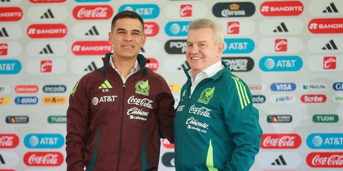 Rafa Márquez y Javier Aguirre en su presentación de regreso a México. (Foto: Fútbol Total)