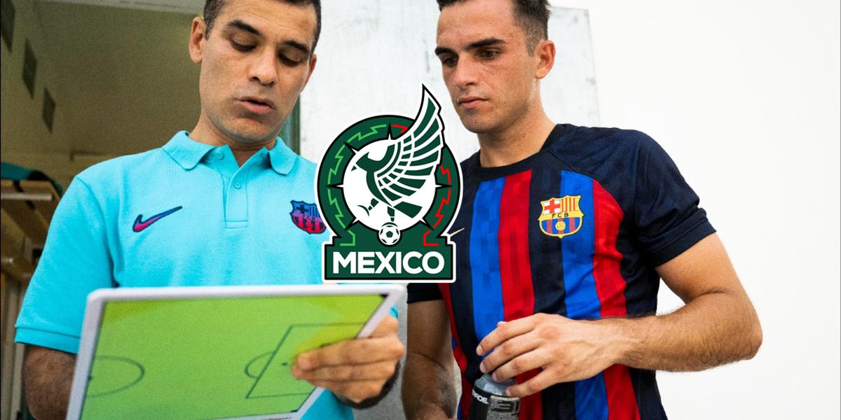 Rafael Márquez da instrucciones a jugador (Fuente: Barcelona) 