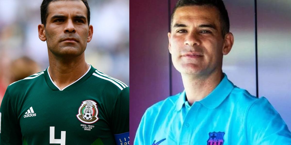 Rafael Márquez en la selección mexicana y a la derecha en su faceta de entrenador (Fuente: Imago y Barcelona) 