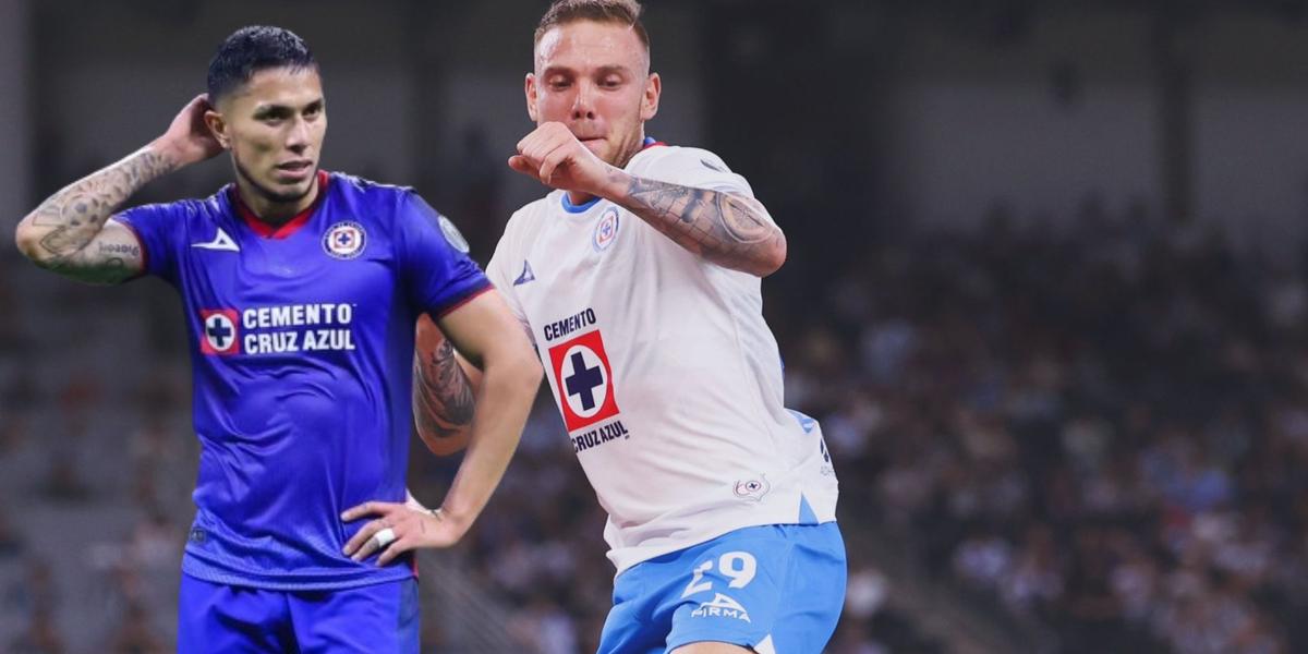 Salcedo con Cruz Azul y Rotondi celebrando