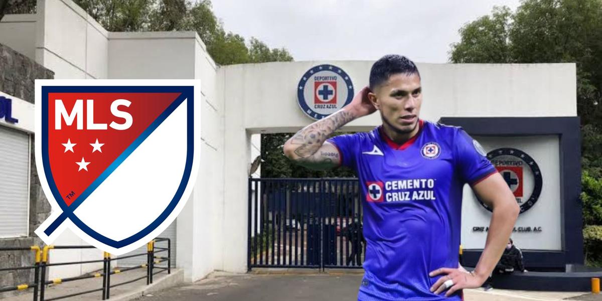 Salcedo en la Noria y el escudo de la MLS