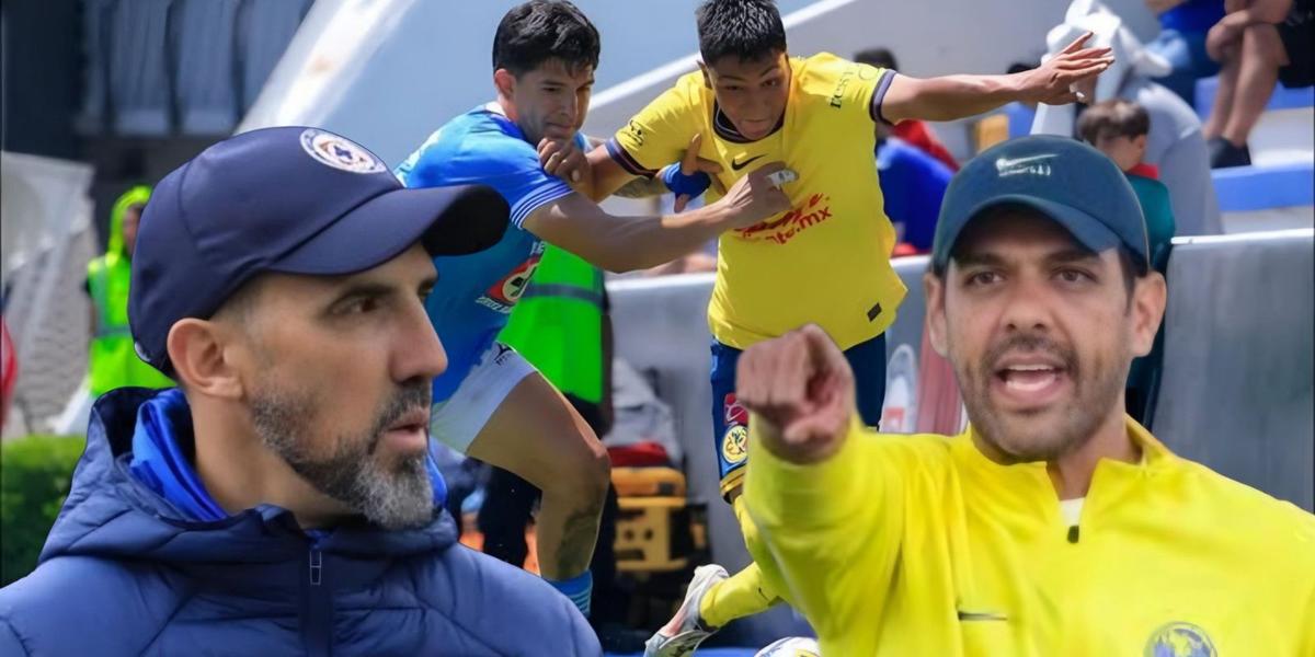 Vicente Sánchez y Diego Cervantes, técnicos de Cruz Azul y América (Foto: Mexsport)