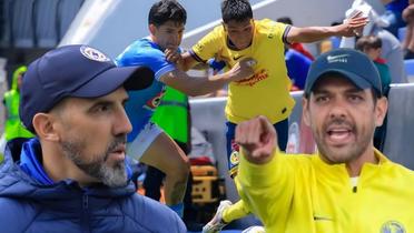 Vicente Sánchez y Diego Cervantes, técnicos de Cruz Azul y América (Foto: Mexsport)